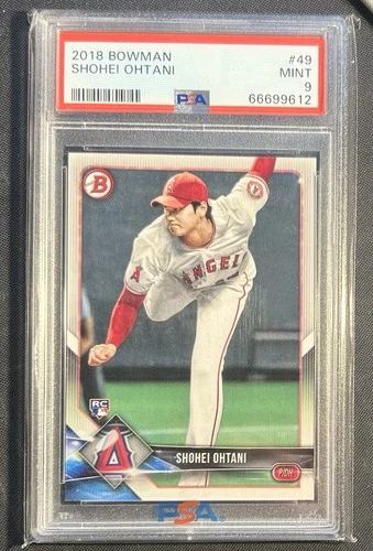 2018 Bowman #49 Shohei Ohtani RC Rookie PSA 9 Mint Angels Dodgers