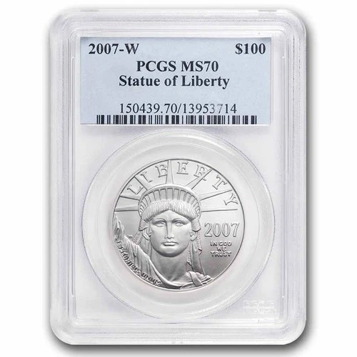 2007-W American Platinum Eagle — photo from the most recent tracked eBay sale