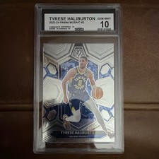 Panini 2023-24 Mosaic Tyrese Haliburton #2 Gem Mint 10 CCG Indiana Pacers