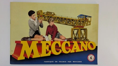 MECCANO 6 Original 1957 Bobigny Vintage Instruction Manual