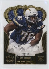 2013 Panini Crown Royale Gold Die-Cut Crown 60/99 DJ Fluker #135 v4w