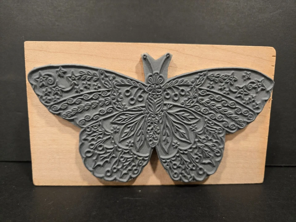 Sello de goma magenta de 1990, 03131-Q, mariposa, polilla, insectos Foto 2 de 3