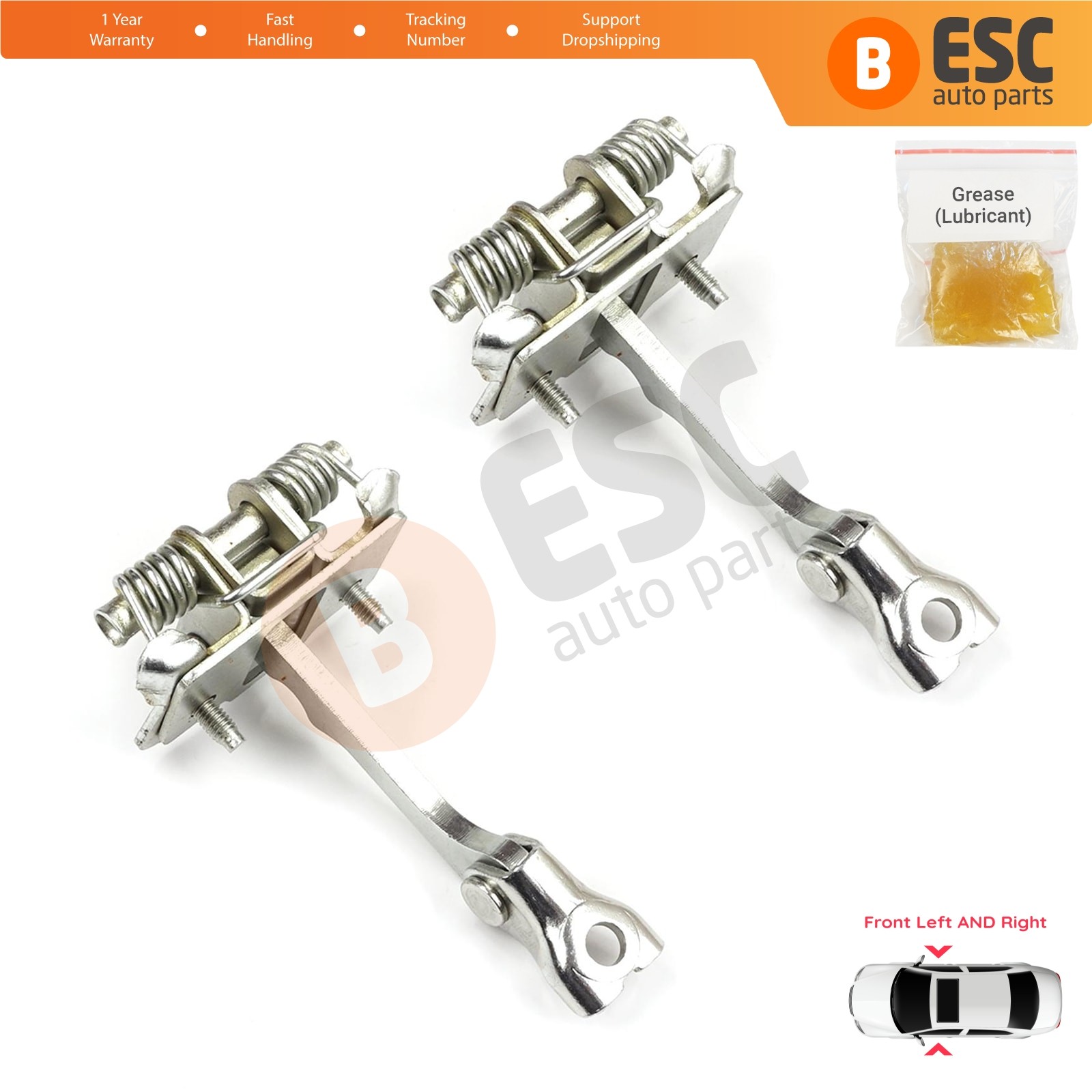 2X Front Door Hinge Stop Limiter for Renault Master 2 Movano A Interstar 98-2010