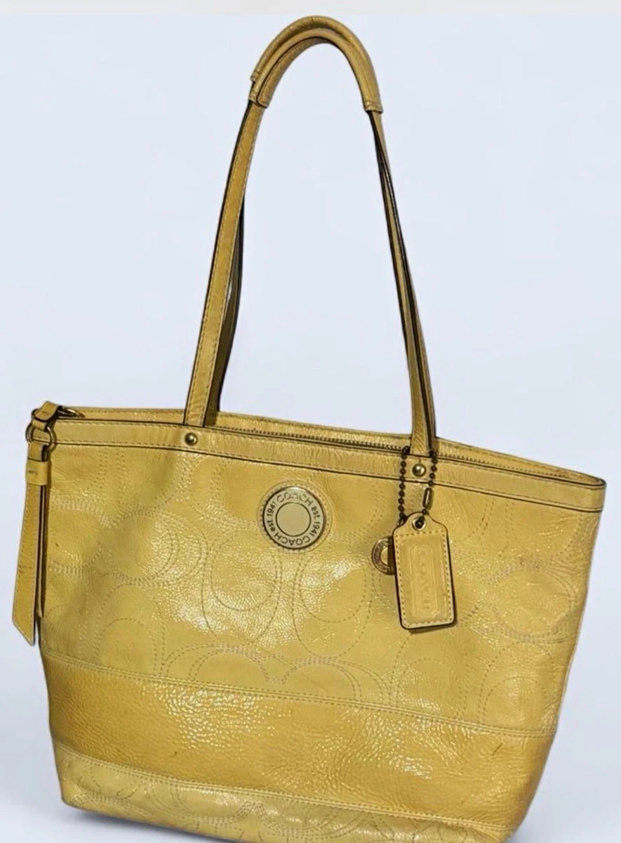 バッグ COACH Signature Yellow Handbag Coach Yellow Patent Bags & Handbags for Women for sale | eBay