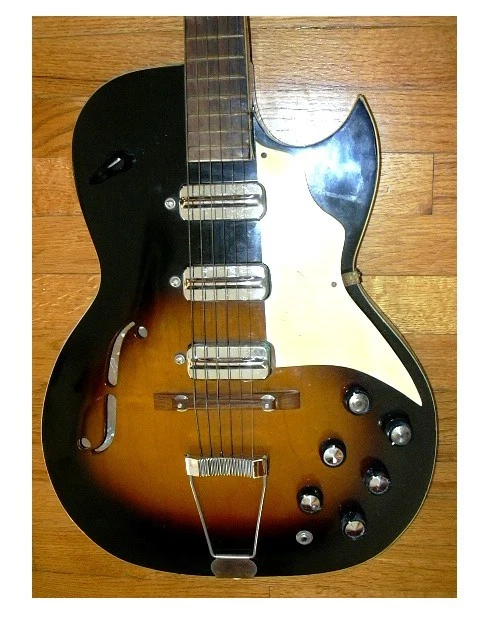 Vtg  1962 TRUETONE ELECTRIC  Archtop Guitar SPEED DEMON 3 Spd Bump Pickups K773 - Image 2 of 4