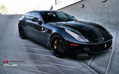 Ferrari FF car black Exotic Supercar 11x17 Poster