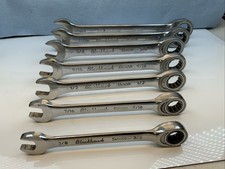 Blackhawk 7pc 12pt Ratcheting Combination Wrenches 38in. - 34in. Taiwan Red