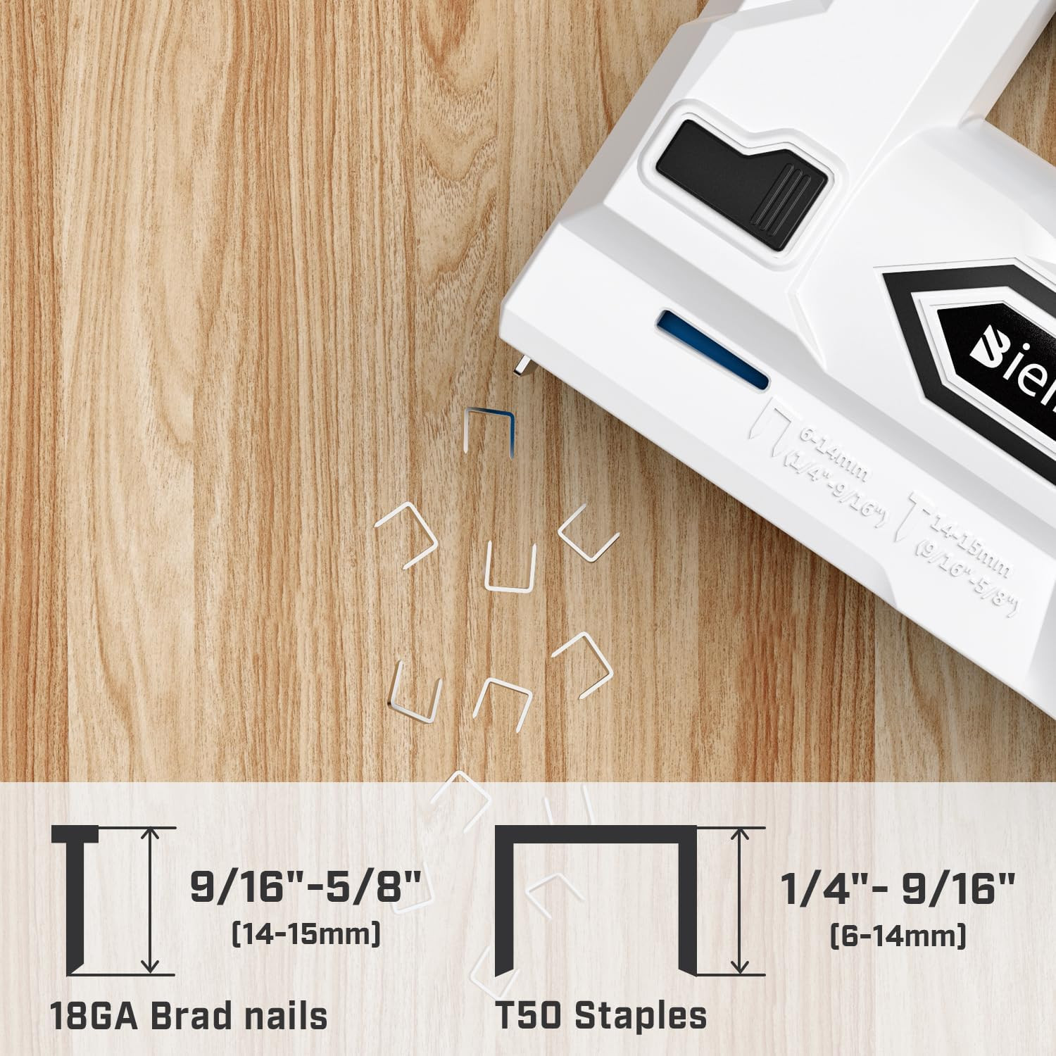 Bielmeier Electric Staple Gun, 2 in 1 Lithium-ion Electric Stapler, 4V Cordless