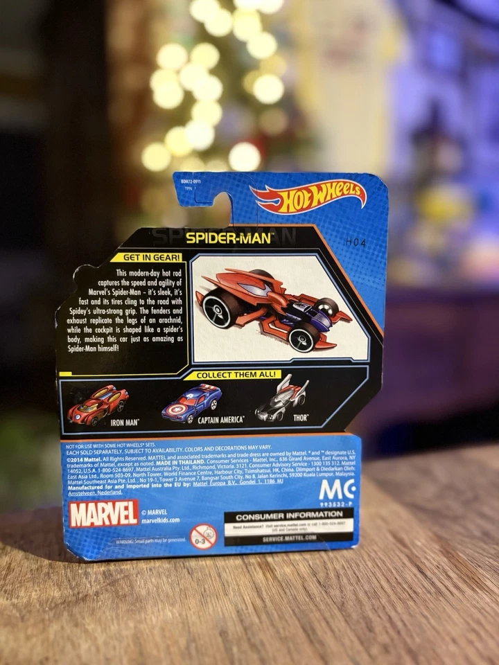 Hot Wheels Marvel Spider Man y Hulk Personaje Coche Juguete - Escala 1:64 (BDM71) Lote Foto 4 de 4
