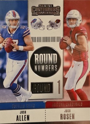 2018 Panini Contenders Optic Round Numbers RNA-AR Josh Allen / Josh