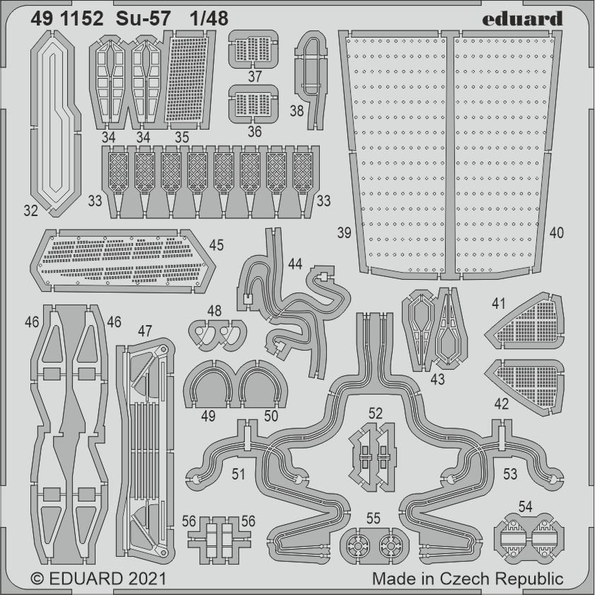 Eduard Accessories 491152 - 1:48 Su-57 1/48 For Zvezda - New
