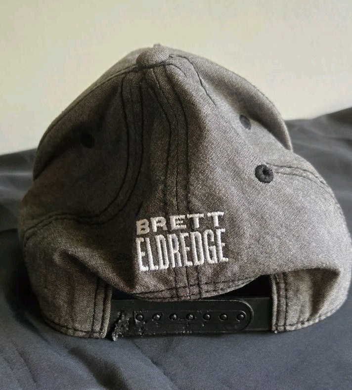 Brett Eldredge Hat Snapback Baseball Cap Gray OSFM - image 3