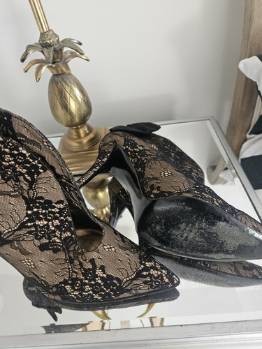 Stuart WEITZMAN LACE High heeled Shoe Boots Size UK 7.5 Size 40.5 / US 10 - Picture 2 of 8