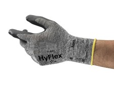 Ansell HyFlex 11-801 Nylon Glove, Black Foam Nitrile Coating, Knit Wrist, XL