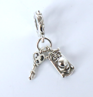 Pandora Disney Alice in Wonderland Key Door Knob Dangle Charm ALE