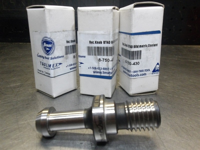 4 NEW! ToolMex Retention Knob BT40 90° W Metric Coolant Chum Power