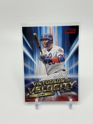 Pete Alonso 2023 Topps Stadium Club Virtuosos of Velocity RED FOIL #VV-14 Mets