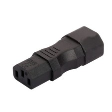 IEC 320 C14 to C13 straight adapter, IEC C13 to C14 180 degree adapter