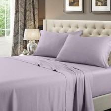 Extra Deep Pocket Solid Sheet Set 100 Cotton 600 TC fit up to 22 Inche Mattress