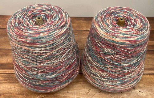 VINTAGE 1 (EINE) Kone Astro-Dye Works Multi Chalktone 8/2 KP Baumwollgarn - Bild 1 von 9