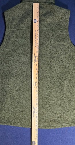 Field & Stream Mens Medium Fleece Vest Full Zip Olive Green Pockets Outdoors - Picture 7 of 7