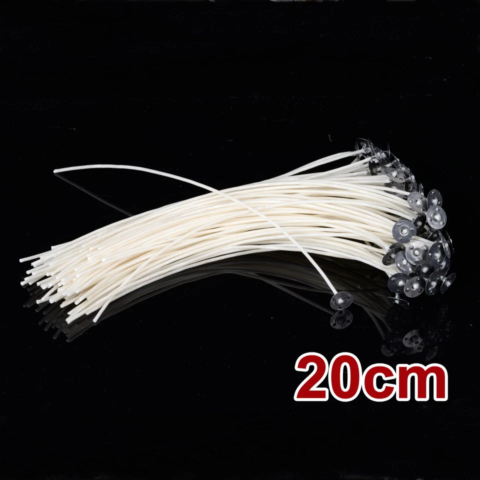 Candle Wicks Wick Holder Pre Waxed Tabs Low Smoke Sustainers Cotton Core Soy Gel - image 2 of 4