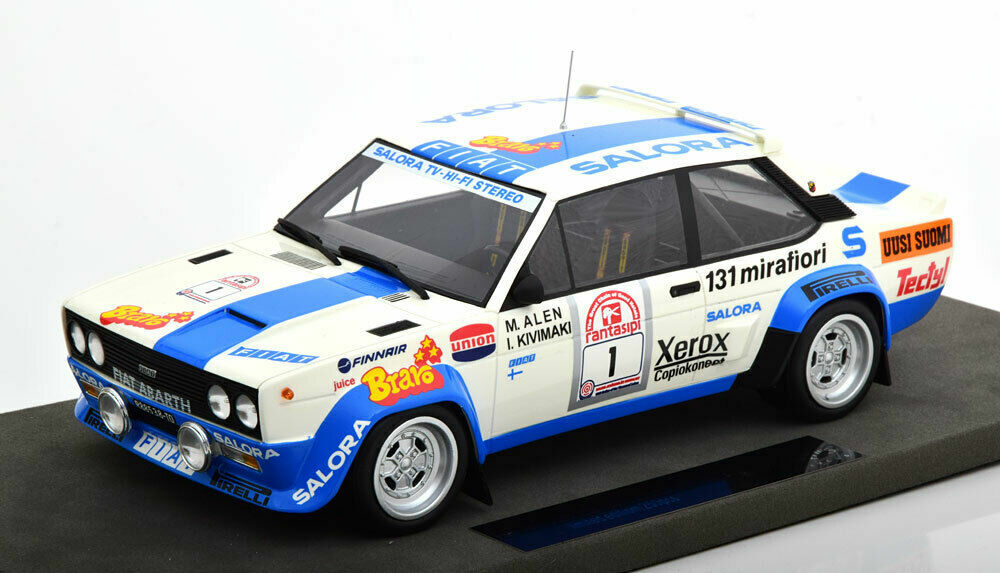 Fiat 131 Abarth miniature 1:18 de Top Marques pour collectionneur de rallye historique
