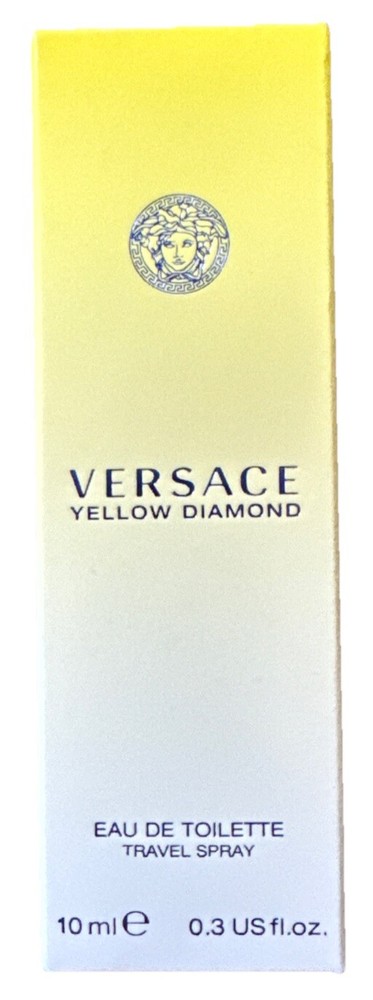 NIB Versace Yellow Diamond Eau de Toilette Travel Spray, Women's, 0.3 oz 10 ml