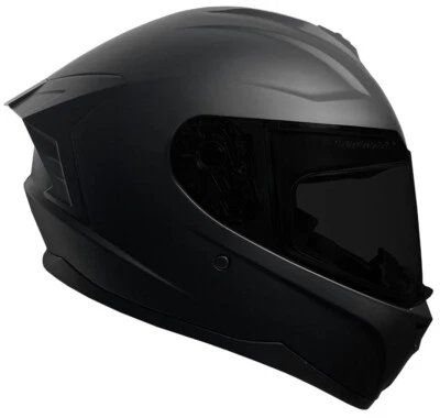 RALLOX HELMETS Motorradhelm Integralhelm M72 Helm Rollerhelm Sturzhelm matt schwarz S M L XL