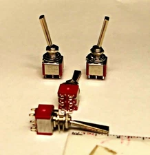 Toggle Switches 4 Pcs  on off   HUGE  bat style handles TOP QUALITY,  us seller