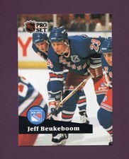 1991 Pro Set Jeff Beukeboom #444 - New York Rangers