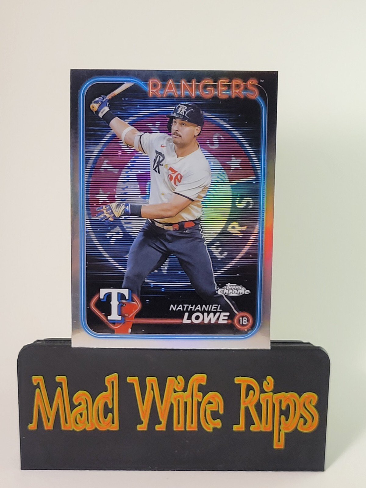 Nathaniel Lowe 2024 Topps Chrome Lightboard Logo Refractor SSP - Rangers