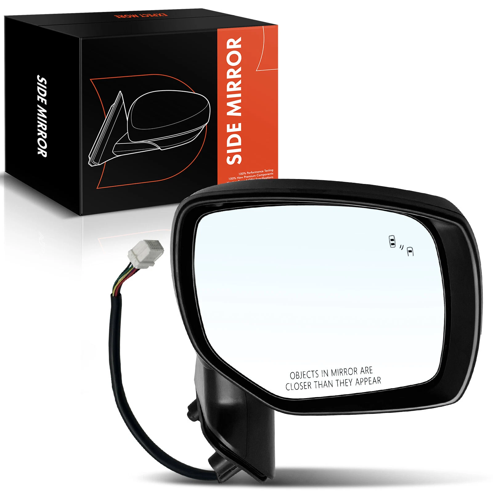 Passenger RH Black Power Mirror for Subaru Forester 2017-2018 H4 2.0L H4 2.5L