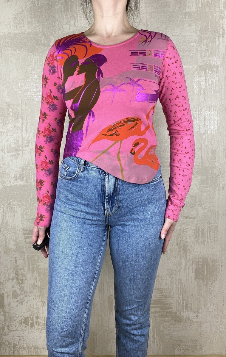 Dolce&Gabbana Vintage Y2K Patchwork Asymmetric Long Sleeve Women