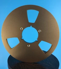 Burlington Recording 1/4" X 10.5" GOLD NAB METAL REEL RTM RMG ATR CAPTURE NEW