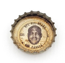 1960s Coca Cola Jim Parker C65 NFL All-Stars Bottle Cap Coke Baltimore Colts