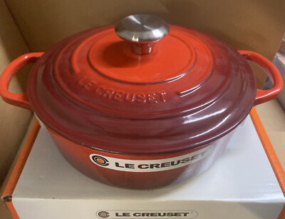 Le Creuset 24cm Signature Cast Iron Risotto Pot -Cerise (New In