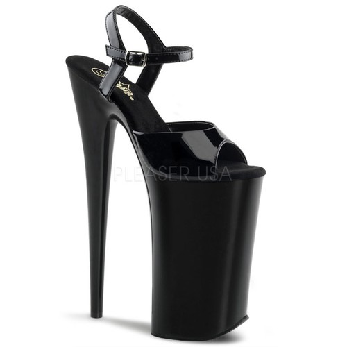 black platform stripper heels