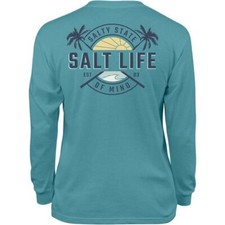 salt life t shirt Youth Medium Long Sleeve