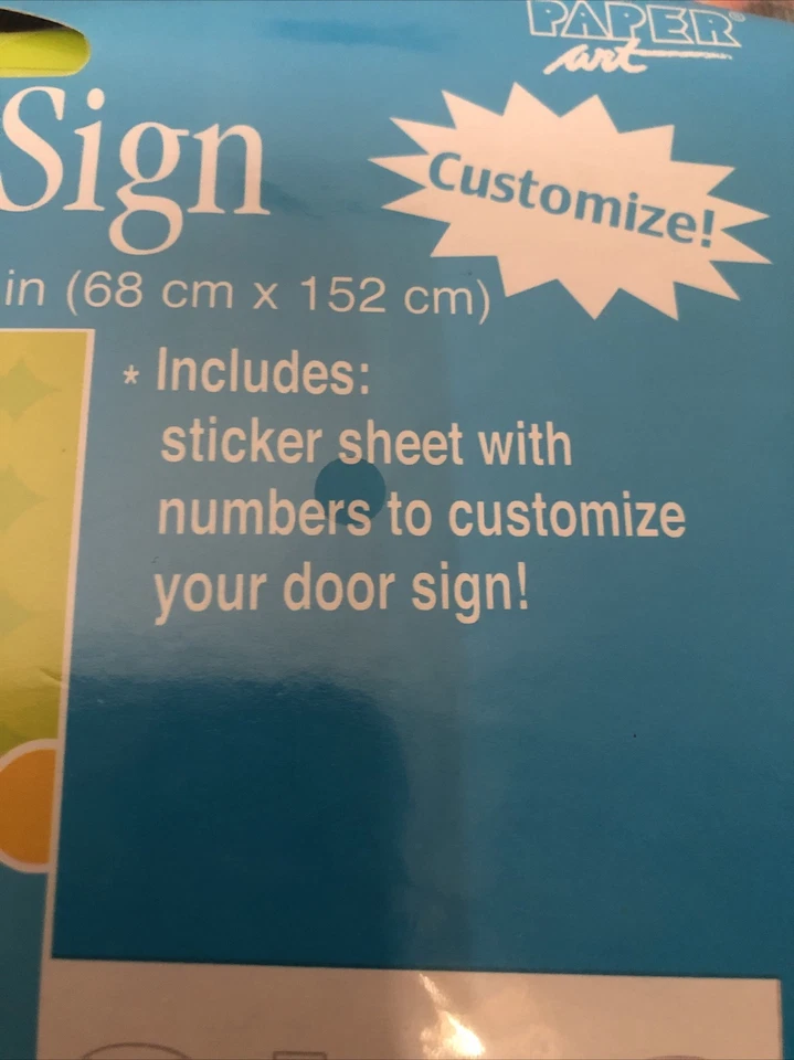 Paper Arts Happy Birthday customizeable Door Sign 27” X 60” 30th 40th 50th + - Image 2 of 3