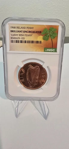 Ireland 1968 "Lucky Irish Penny" Brilliant Uncirculated NGC 8333411-303
