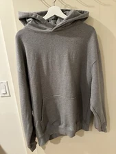 Velour Garments Ash Gray Pullover Hoodie 600 GSM Heavyweight Large