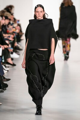MAISON MARGIELA FW19 RUNWAY Finale Black Neoprene Jumpsuit Dress