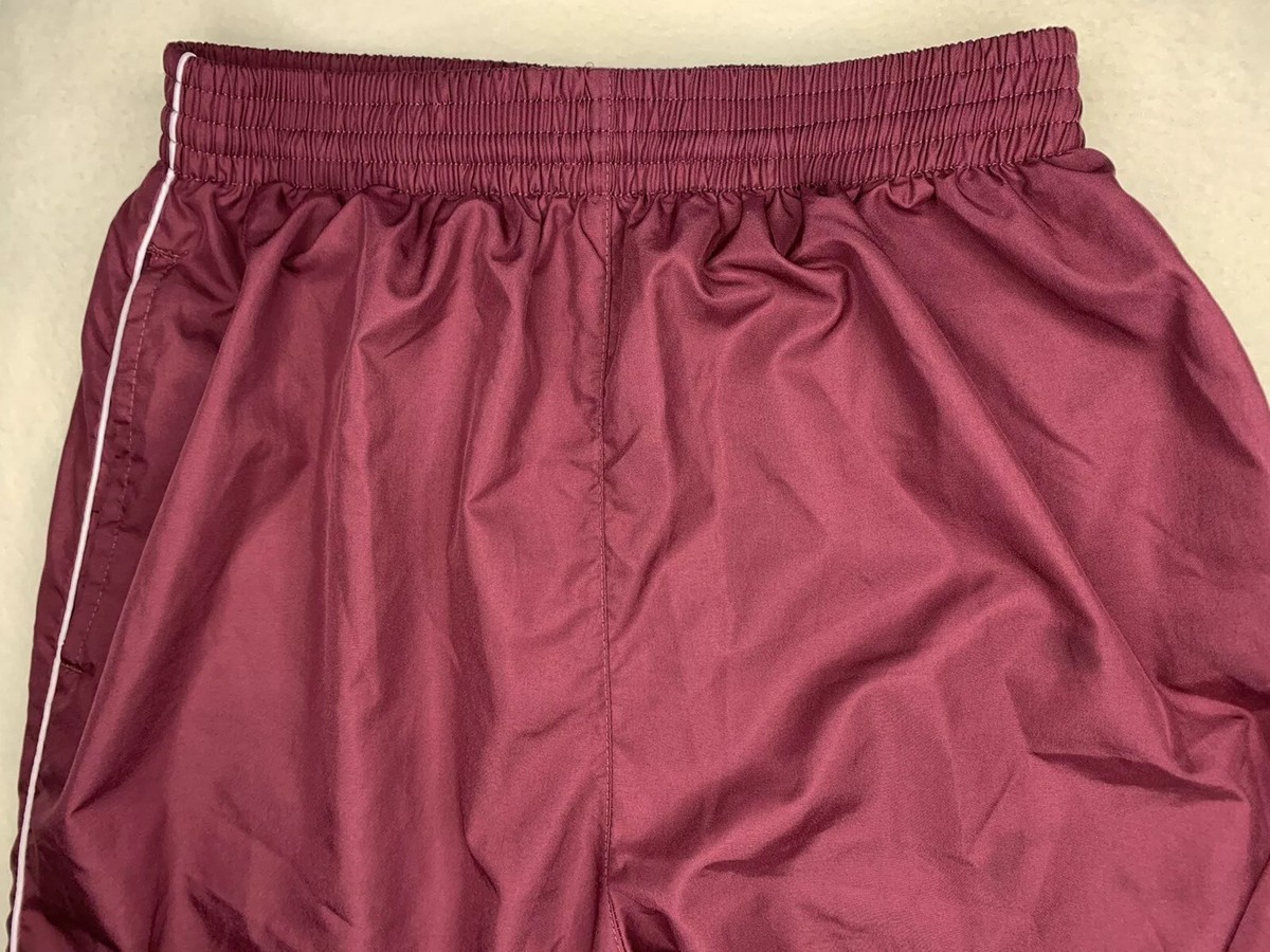 Augusta Sportswear Men's S Drawstring Athletic Pants Maroon Zip