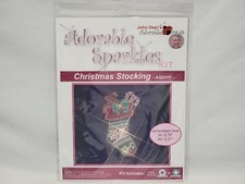 NEW John Deer's Adorable Ideas Sparkles Kit CHRISTMAS STOCKING Embroidery Set