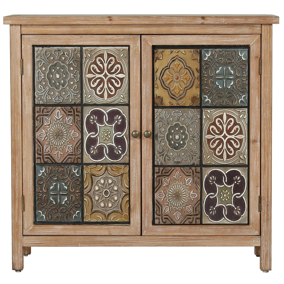 Armario de Almacenamiento Acento con 2 Puertas Buffet y Aparador Armario Decorativo Foto 4 de 4