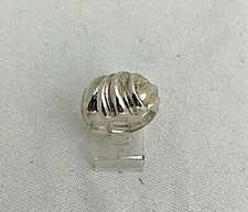 Sterling Silver .925 Domed Swirls 13.2mm Wide Ring