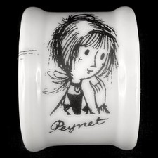 ROND DE SERVIETTE "AMOUREUX DE PEYNET" Porcelaine STANISLAS NANCY, limoges...