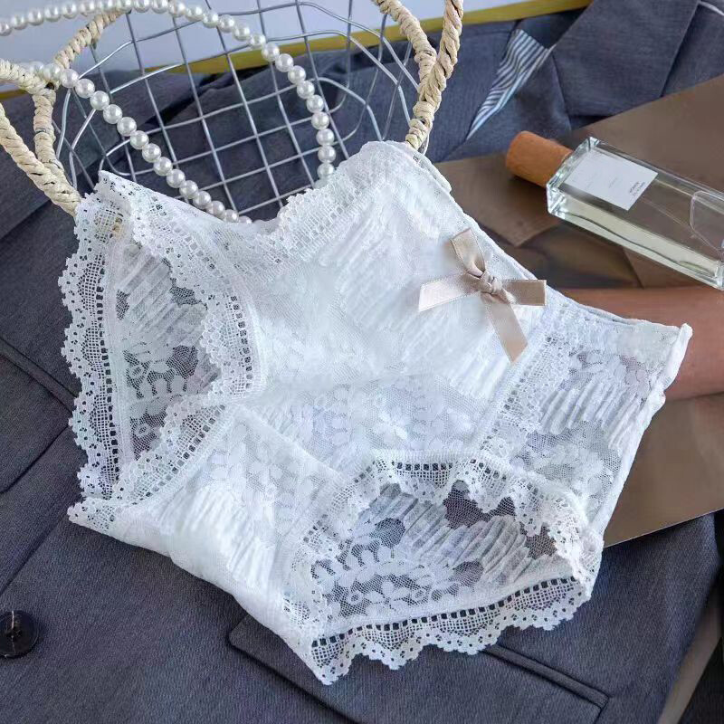 Sweet Womens Lace Panties Briefs Bow Cute Underwear Princess Knickers Underpants