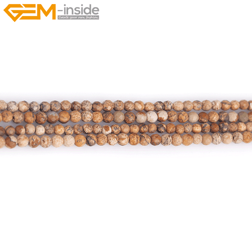 Natural Picture Jasper Stone Loose Beads Faceted For Jewelry Making strand 15" - Picture 19 of 43